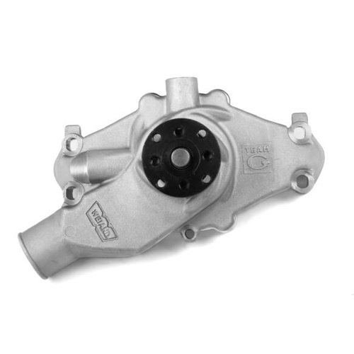 Weiand Water Pump, Mechanical, Team G, Short, High-Volume, Aluminium, Natural, For Chevrolet, Small Block, Each