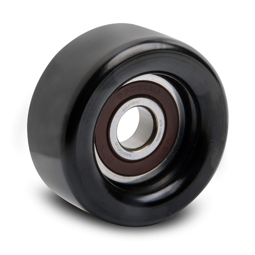 Holley Idler Pulley, Serpentine, Steel, Black, 2.750 in. Diameter, Each