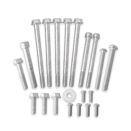 Holley Water Pump Bolts, Steel, Nickel Finish, Internal Allen/Hex Head, GM, LS Engines, Kit