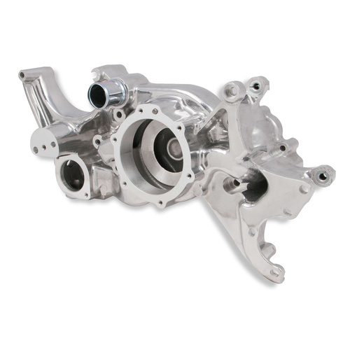 Holley Water Pump Housing, Aluminium, Polished, LS Engines, Each