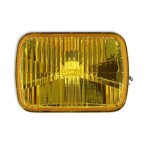 Holley Headlight, Retrobright, LED Sealed, 5 x 7 in., Rectangle, Yellow, Each