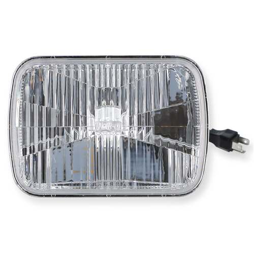 Holley Headlight, Retrobright, LED Sealed Beam, 5 x 7 in, Rectangle Classic, White (3000K Bulb), Each