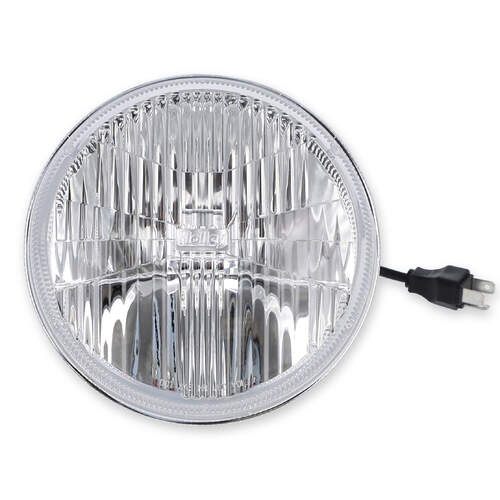 Holley Headlight, Retrobright, LED Sealed Beam, 7.0 in, Round Classic, White (3000K Bulb), Each