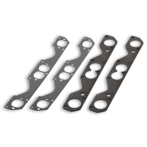 Hooker Header Flanges, Mild Steel, 5/16 in. Thick, Round 2 in. Port, Spread Pattern, For Chevrolet, Small Block, Kit