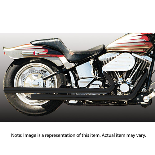Hooker Exhaust Pipe kit ,Rebel Black for Harley 84-06 Softail Short Length Stagger Straight Cut