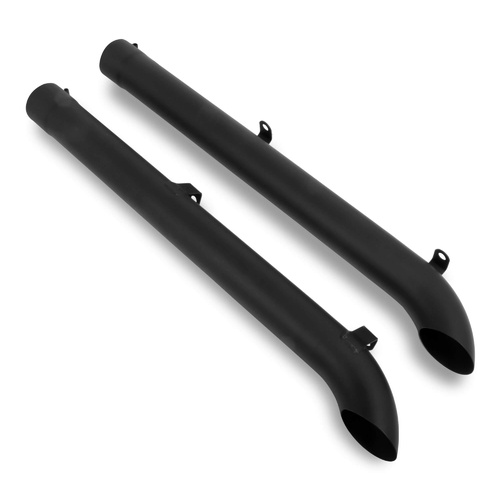 Hooker Exhaust, Side Pipes, Steel, Black Painted, 4 in. Inlet, 46 in. Length, For Chevrolet, Kit
