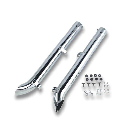 Hooker Exhaust, Side Pipes, Steel, Chrome, 4 in. Inlet, 46 in. Length, For Chevrolet, Kit