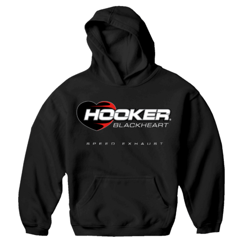 Hooker BlackHeart Blackheart Speed Exhaust Hoodie, Black, Mens