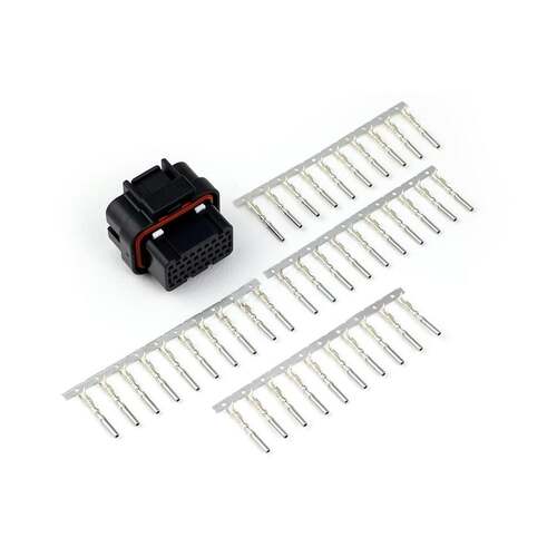 Haltech Wiring and Connectivity Accessories, ECU Plugs and Pins, Plug and Pins Only - AMP 34 Pin 4 Row - Key 2 4 Keyway Superseal Connector, Each