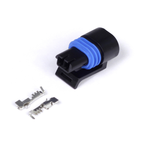 Haltech Inputs and CAN Expansion Products, Fluid Temp Sensors, Plug and Pins Only - Delphi 2 Pin GM style Coolant Temp Connector (Black), Each