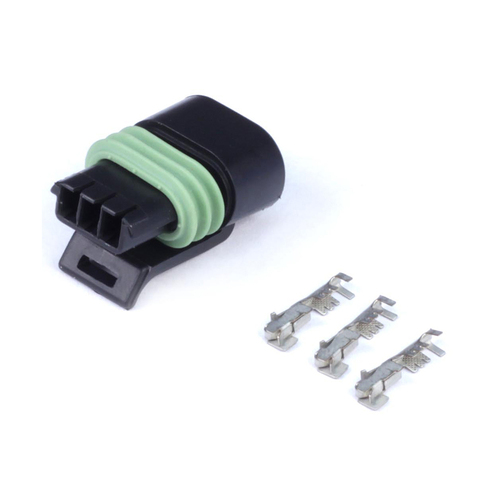 Haltech Outputs and Ignition Systems, Ignition Coils, Plug and Pins Only - Delphi 3 Pin Single Row Flat Coil Connector, Each