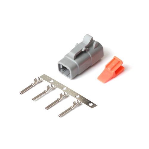 Haltech Wiring and Connectivity Accessories, Engine and Sensor Plugs and Pins, Plug and Pins Only - Male Deutsch DTM-4 Connector (7.5 Amp), Each