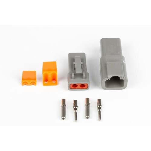 Haltech Wiring and Connectivity Accessories, Universal Plugs and Pins, Plug and Pins Only - Matching Set of Deutsch DTP-2 Connectors (25 Amp), Each