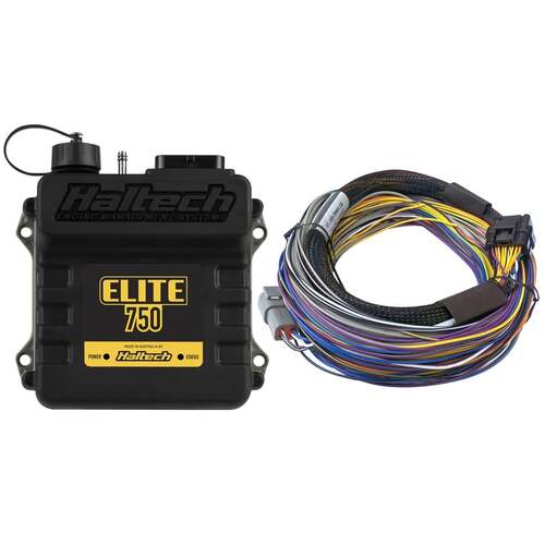 Haltech ECU + Universal Wiring Kits, Elite 750, Elite 750 + Basic Universal Wire-in Harness Kit Length: 2.5m (8'), Kit