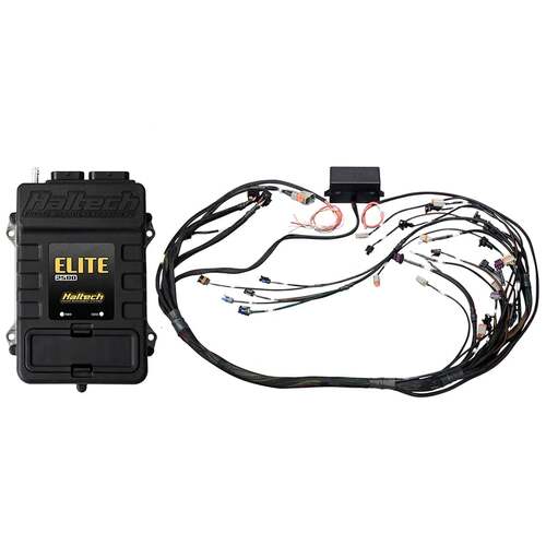 Haltech Elite 2500 ECU + GM GEN IV LSx V8 (LS2/LS3 etc) non DBW Terminated Harness Kit Injector Connector: Bosch EV1, Kit