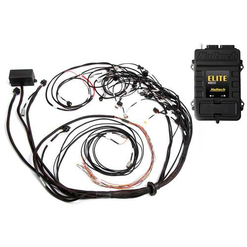 Haltech ECU + Engine Harness Kits, Elite 2500 + Terminated Harness Kit For Ford Falcon FG Barra 4.0L I6 Injector Connector: Factory Bosch EV1, Kit