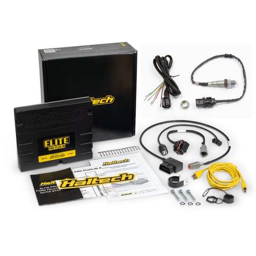 Haltech ECU + Plug'n'Play Kits, Direct Plug-in ECUs, Elite PRO ECU - Ford Falcon i6 "Barra" + Onboard Wideband Sensor Kit Length: 2.5m (8'), Kit