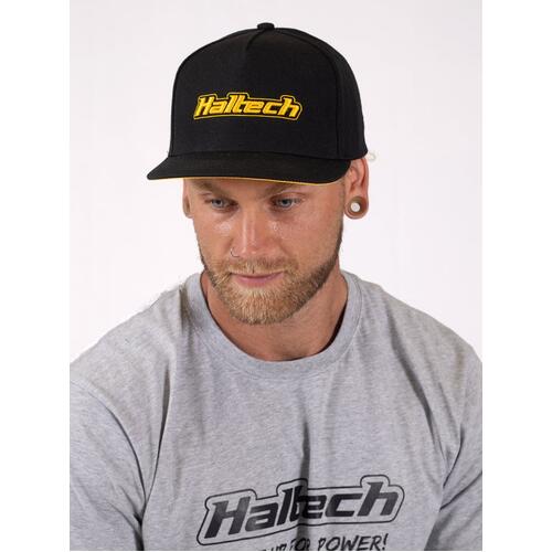 Haltech Merchandise, Snapback Cap Black with Yellow Logo Size: One size fits all