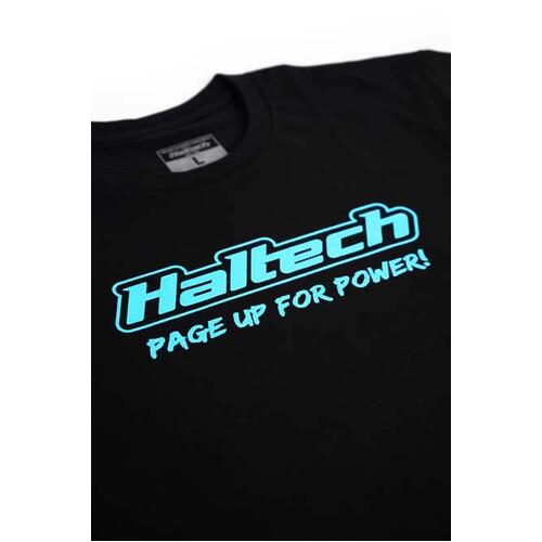 Haltech Merchandise Classic T-Shirt Black with Blue Logo Size: S