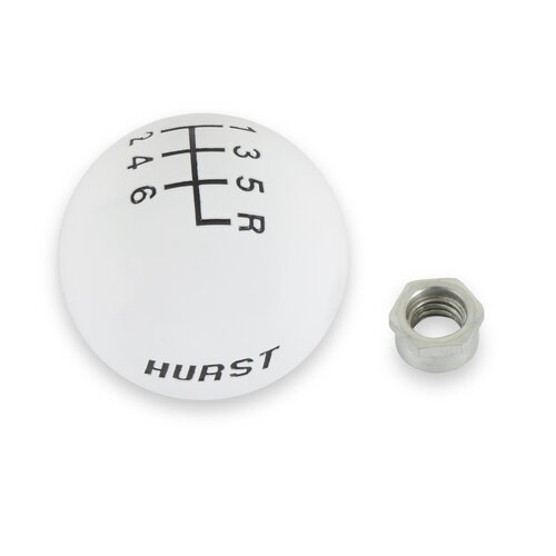 Hurst Packaging-Accessories, Classic 6-Spd Knob 3/8-16 Wht