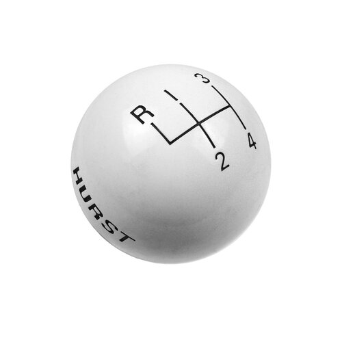 Hurst Packaging-Accessories, Shftr Knob-4 Spd(White) 3/8-16