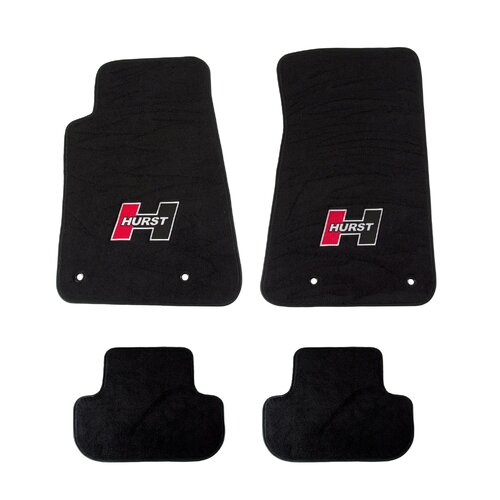 Hurst Elite Series Logo Floor Mat Set, All 2010-2015 Chevrolet Camaro Models., Black