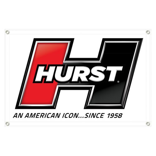 Hurst Banner, 36 In. X 54.25 In., Red, Black And Gold