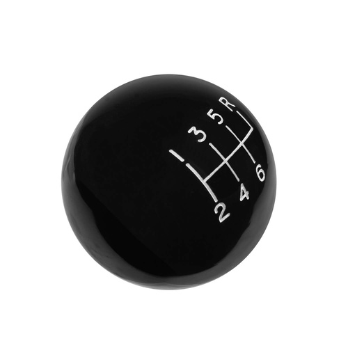 Hurst Shift Knob, Round, Plastic, Black, 6-Speed Pattern, Manual Transmission, Each