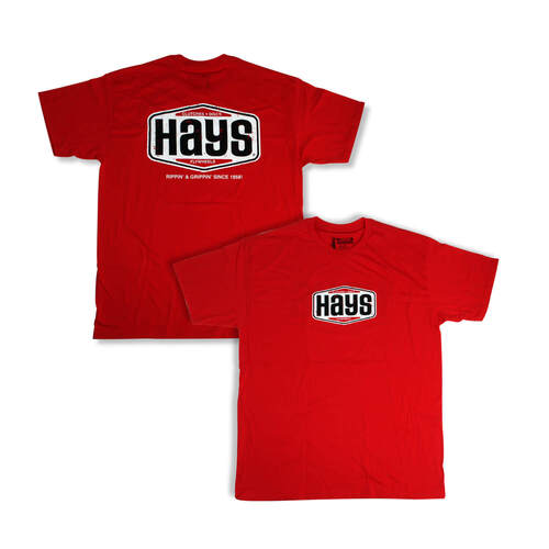 Hays Vintage Logo Rippin and Grippin T-Shirt, Red, Men's