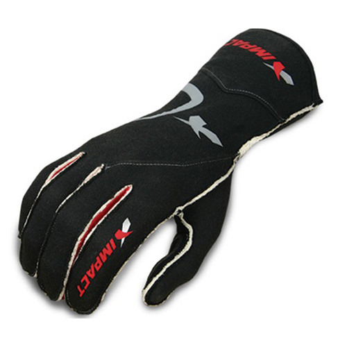 IMPACT Racing Gloves, Alpha, SFI3.3/5, Small, Black, Pair