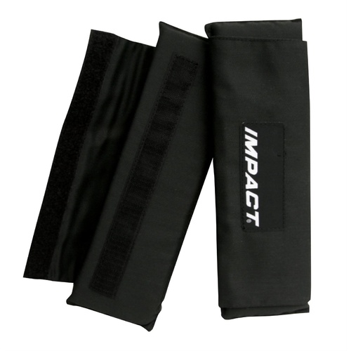 IMPACT Harness Pads, Nomex, Black, Impact Racing Logo, 3.5 in. Width, Pair