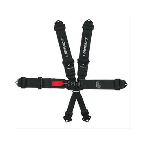 IMPACT Harness, 3in. L&L, Pull-Up, Right Lap, Indivudual, 6pt, SFI 16.5, Black, Set