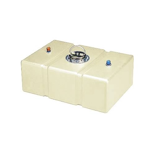 JAZ Fuel Cell, Circle Track, 22 Gal., 25 in. Length, 25 in. Width, 9 in. Depth, Natural, No Foam, Each