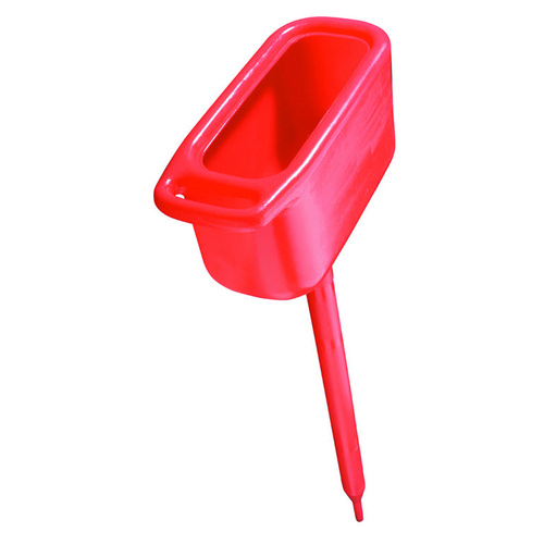 JAZ Funnel, Rectangle, Plastic, Red, 30 in. Length, Each