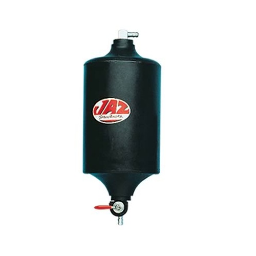 JAZ Overflow Tank, 1 qt., Round, Polyethylene, Black, 1/4 in. Hose Barb Inlet, Universal, Each