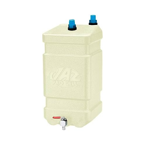 JAZ Overflow Tank, 1 Gallon, Rectangular, Polyethylene, Natural, 1/4 in. Hose Barb Inlet, Universal, Each