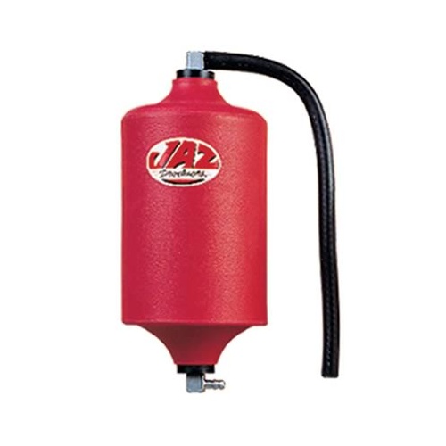 JAZ Overflow Tank, 1 qt., Round, Polyethylene, Red, 1/4 in. Hose Barb Inlet, Universal, Each