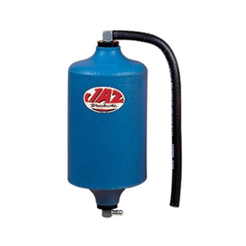 JAZ Overflow Tank, 1 qt., Round, Polyethylene, Blue, 1/4 in. Hose Barb Inlet, Universal, Each