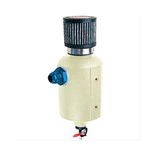 JAZ Breather Tank 1 qt. Round Polyethylene Natural -10 AN Inlet Universal Each
