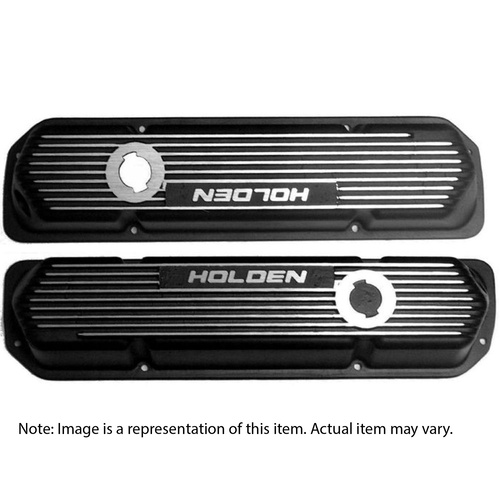 KC Aluminium Valve Covers Tall For Holden V8 308 Vented Natural