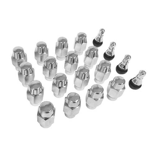 Legendary Wheel Lug Nuts, Chrome, Steel, 13/16 Inch Hex, 1/2-20 Thread, Set of 16