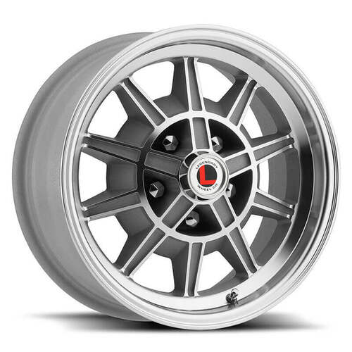 Legendary Wheel Wheel, LW10 Series, GT7, Cast Aluminium, 15 in. Dia., 7 in. Width, 7 mm Offset, 5x4.5 in. Bolt Pattern, Machined/Clear Coat, Each