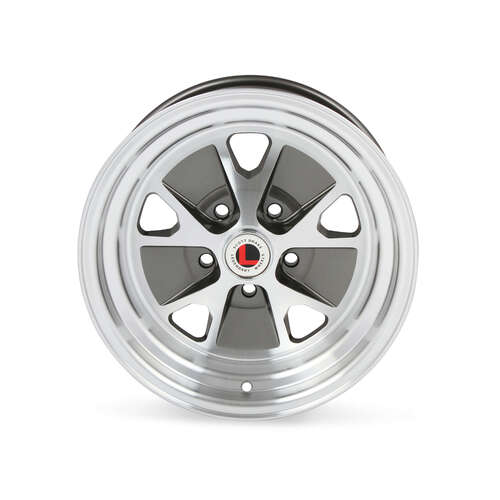 Legendary Wheel Wheel, LW20 Series, Cast Aluminium, 16 in. Dia., 8 in. Width, Charcoal Machined, 5x4.5 in. Bolt Pattern, Each