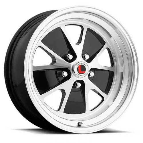 Legendary Wheel Wheel, LW20 Series, Cast Aluminium, 17 in. Dia, 8 in. Width, 7.4 mm Offset, 5x4.5 in. Bolt Pattern, Black Machined, Each