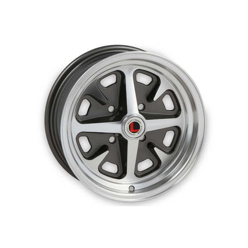 Legendary Wheel Wheel, LW40 Series, Magnum, Cast Aluminium, 14 in. Dia, 6 in. Width, 5 mm Offset, 4x4.5 in. Bolt Pattern, Charcoal/Machined, Each