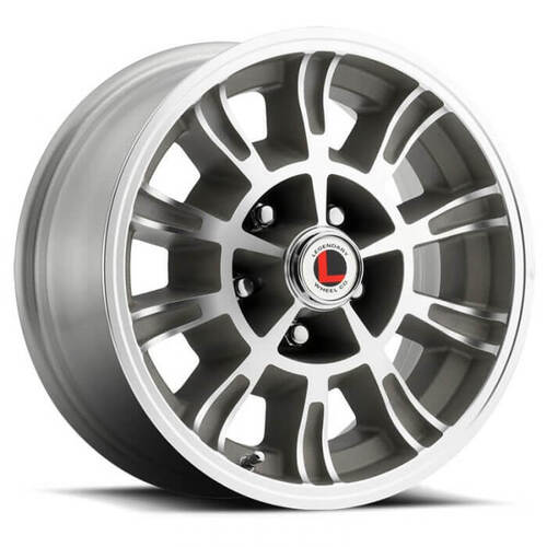 Legendary Wheel Wheel, LW66 Series, Cast Aluminium, 15 in. Dia, 7 in. Width, 7 mm Offset, 5x4.5 in. Bolt Pattern, Clear Coat/Machined, Each