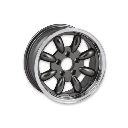 Legendary Wheel Wheel, LW80 Series, T/A Style, Cast Aluminium, 17 in. Dia., 7 in. Width, 7 mm Offset, 5x4.5 in. Bolt Pattern, Charcoal, Each