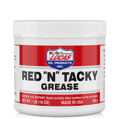 LUCAS Red 'N' Tacky Grease, 400 lb (181.44 kg) Drum, Each