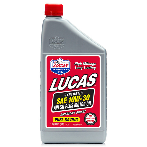 LUCAS Synthetic SAE 10W-30 API SN Plus Motor Oil, 1 Quart (950 ml), Each