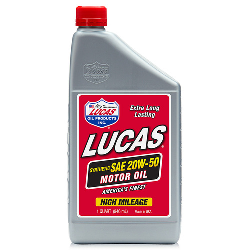 LUCAS Synthetic SAE 20W-50 API SN Motor Oil, 1 Quart (950 ml), Each